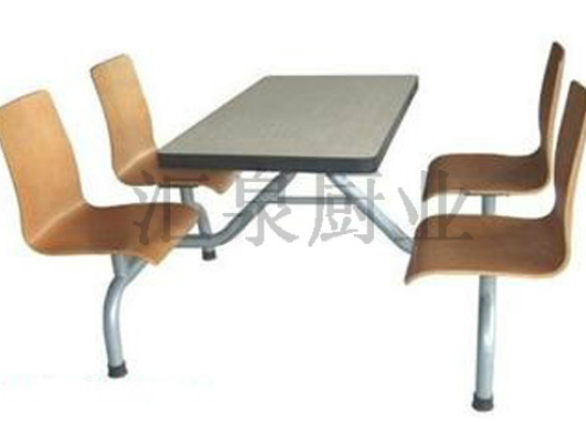 HQ-K1-6木紋旋轉椅餐桌